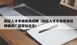 园区人才市场现场招聘（园区人才市场现场招聘模具厂摇臂钻信息）