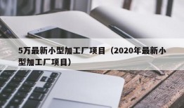 5万最新小型加工厂项目（2020年最新小型加工厂项目）